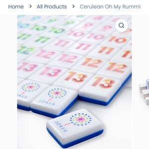 Rummikub OH MY MAHJONG  TILES called Oh My Rummi (Cerulean) from OMM